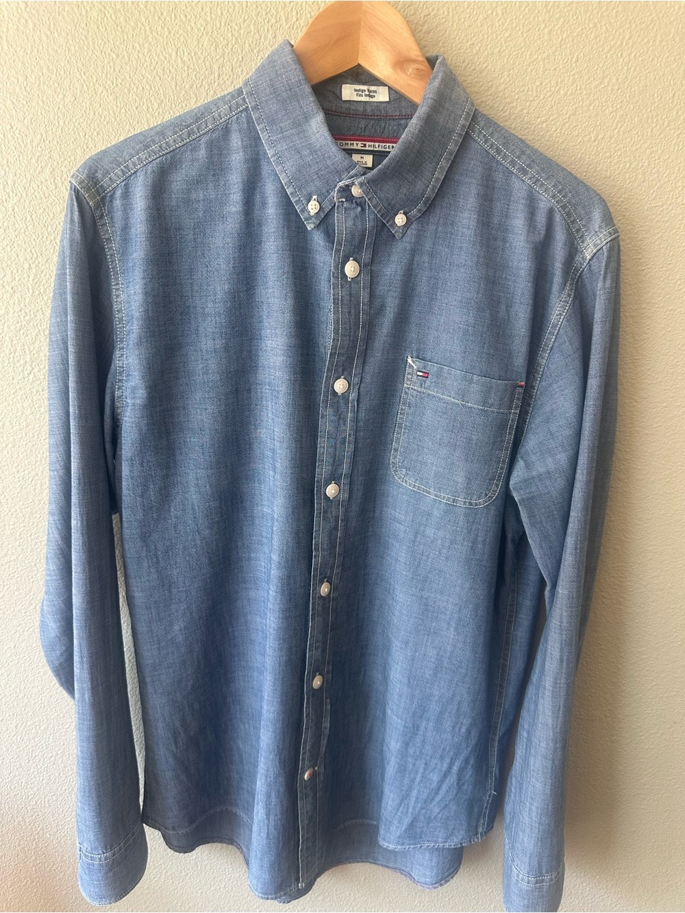 Tommy Hilfiger Light Blue Chambray Button-Down Shirt